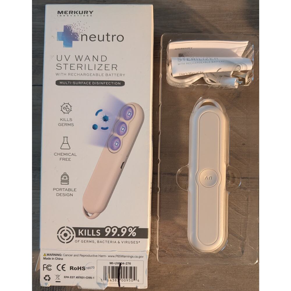 Merkury Neutro UV Wand Sterilizer Portable Rechargeable Multi-Surface - Picture 5 of 5